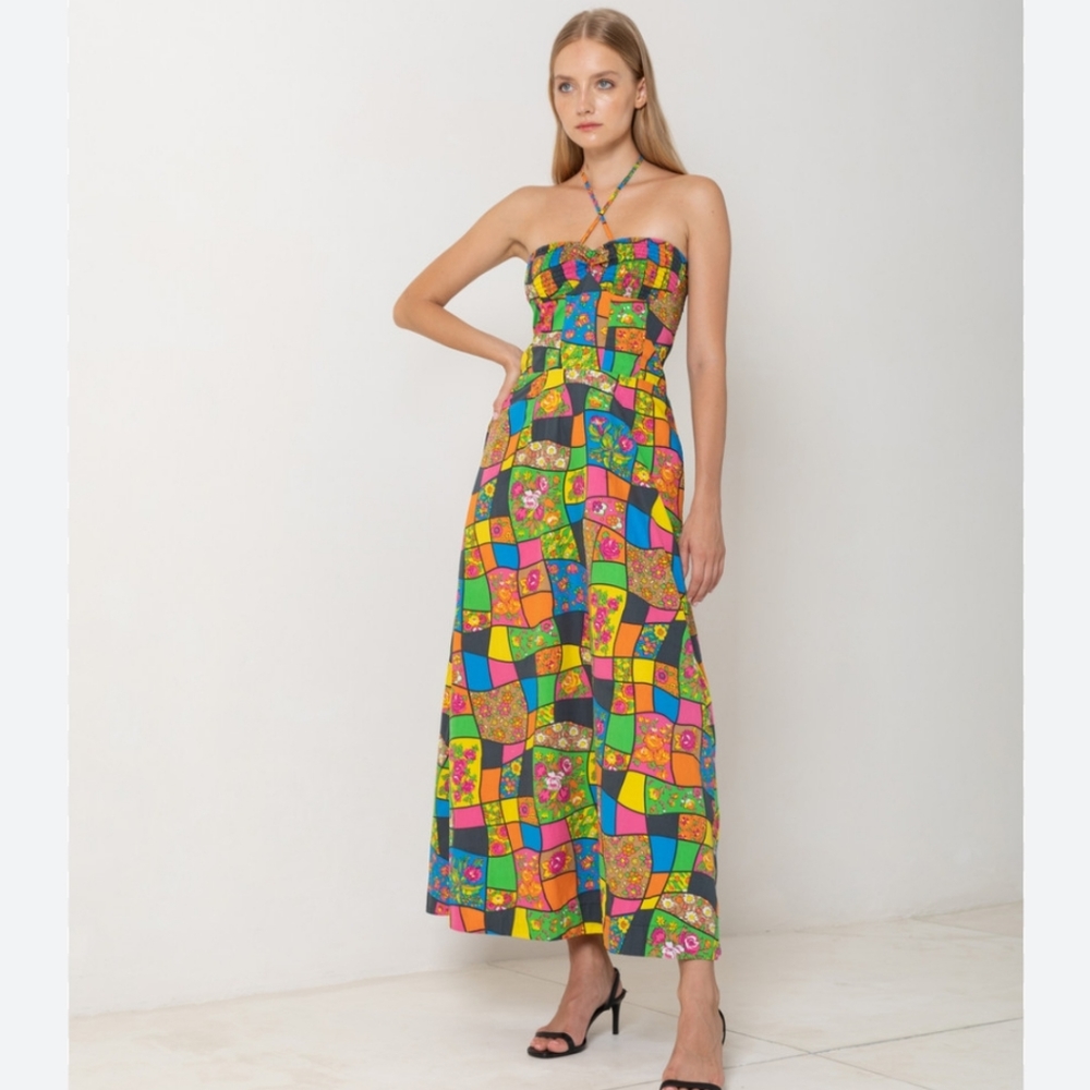 SWF Tie Up Sweetheart Midi Dress